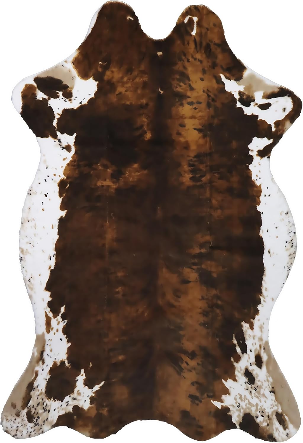 Cow Print Rug - 3.6x2.5 Feet Cow Hide Rugs Faux Cowhide Rug Cute Area Rug Fun Western Room Decor Cow Rugs for Living Room Bedroom Non-Slip Yellow-Brown(43 inches x 29 inches)