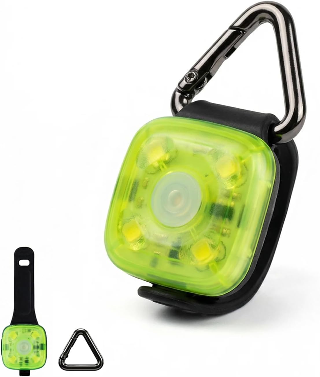 Dog Collar Light, Rechargeable LED Dog Safety Light for Night Walking, Clip-On or Strap-On Pet Light for Collar, Harness and Leash, High Visibility, Water-Resistant, USB-C, Yellow