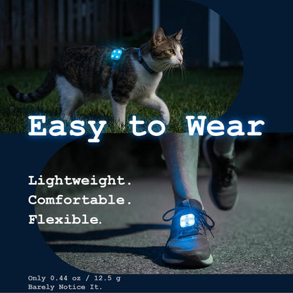 Dog Collar Light, Rechargeable LED Dog Safety Light for Night Walking, Clip-On or Strap-On Pet Light for Collar, Harness and Leash, High Visibility, Water-Resistant, USB-C, Yellow