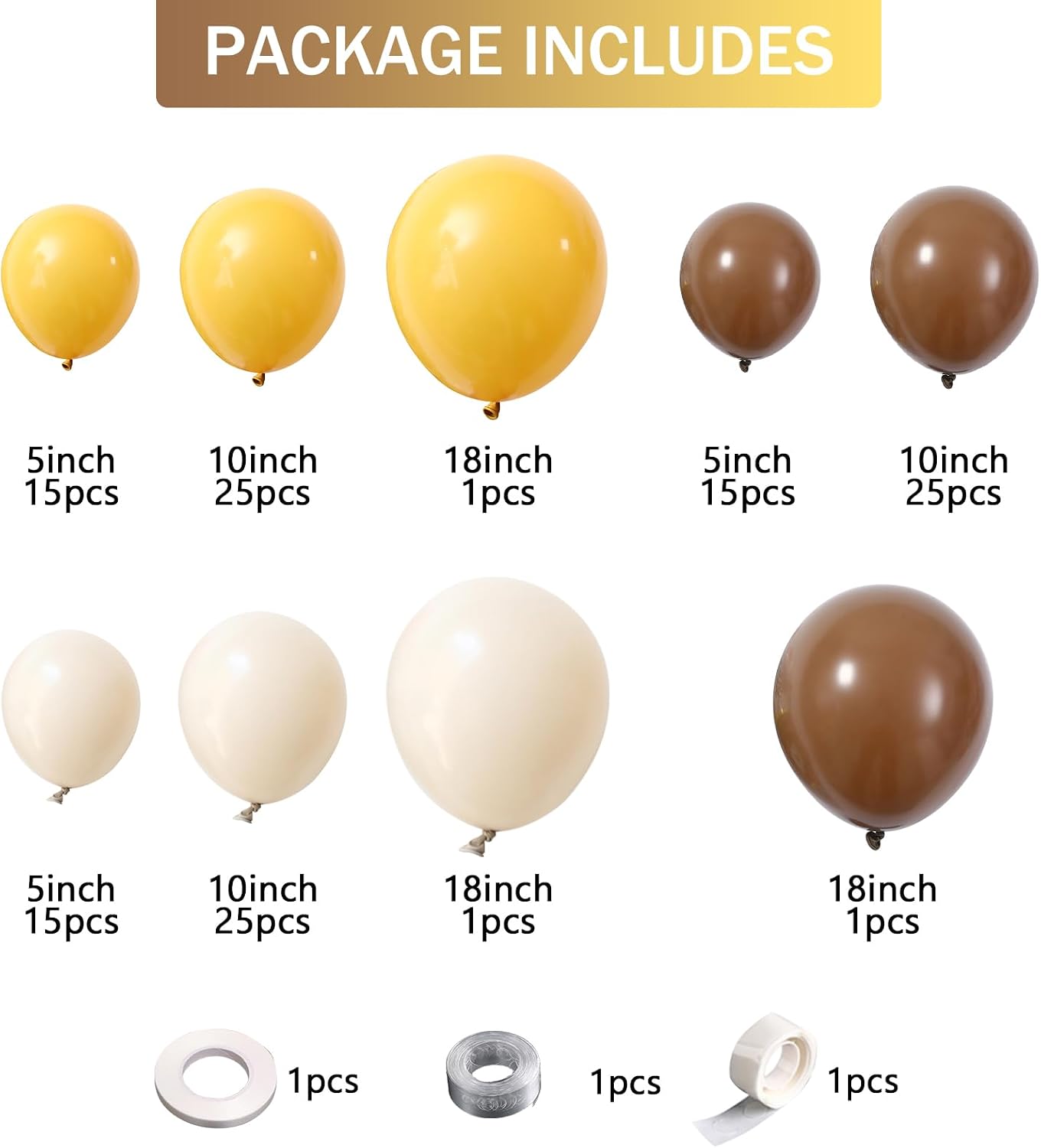Lemon Yellow Brown Neutral Garland Arch Kit With Sand White Balloon 126pcs Sunflower Theme Birthday Wedding Party Baby Shower Bridal Shower Decoration