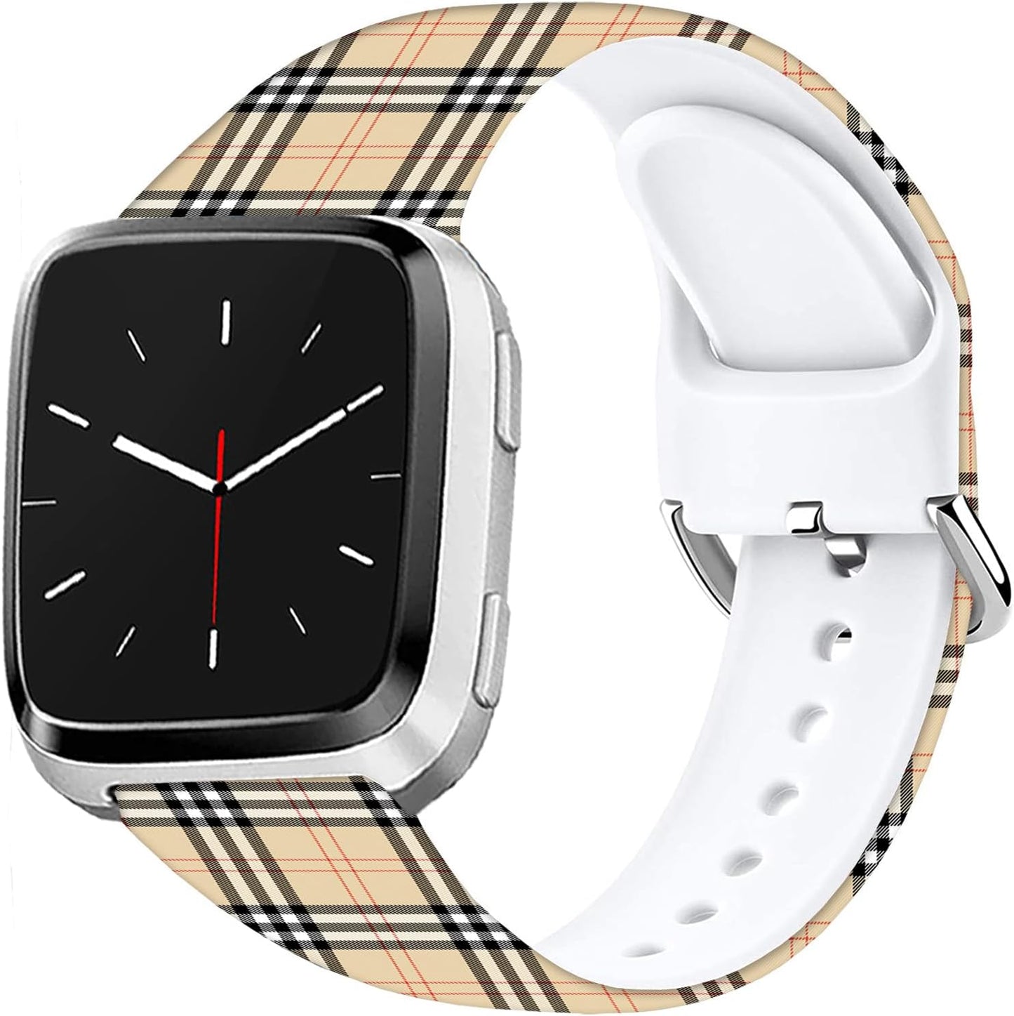 Soft Silicone Watch Bands Compatible with Fitbit Versa 2/Versa/Fitbit Versa Lite/SE Cartoon Band，23mm Cute Floral Pattern Printed Strap Replacement Wristband for Men Women Teens.