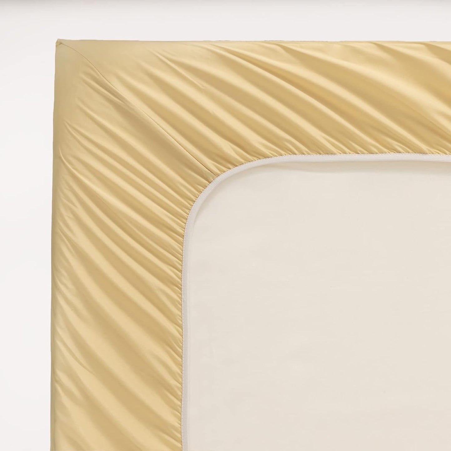 Light Yellow Queen Size Sheet Set - 6 Piece Luxury 1800 Thread Count Bedding Sheets & Pillowcases - 16 Inch Deep Pocket Microfiber Bedding Set - Soft & Wrinkle Bed Sheets