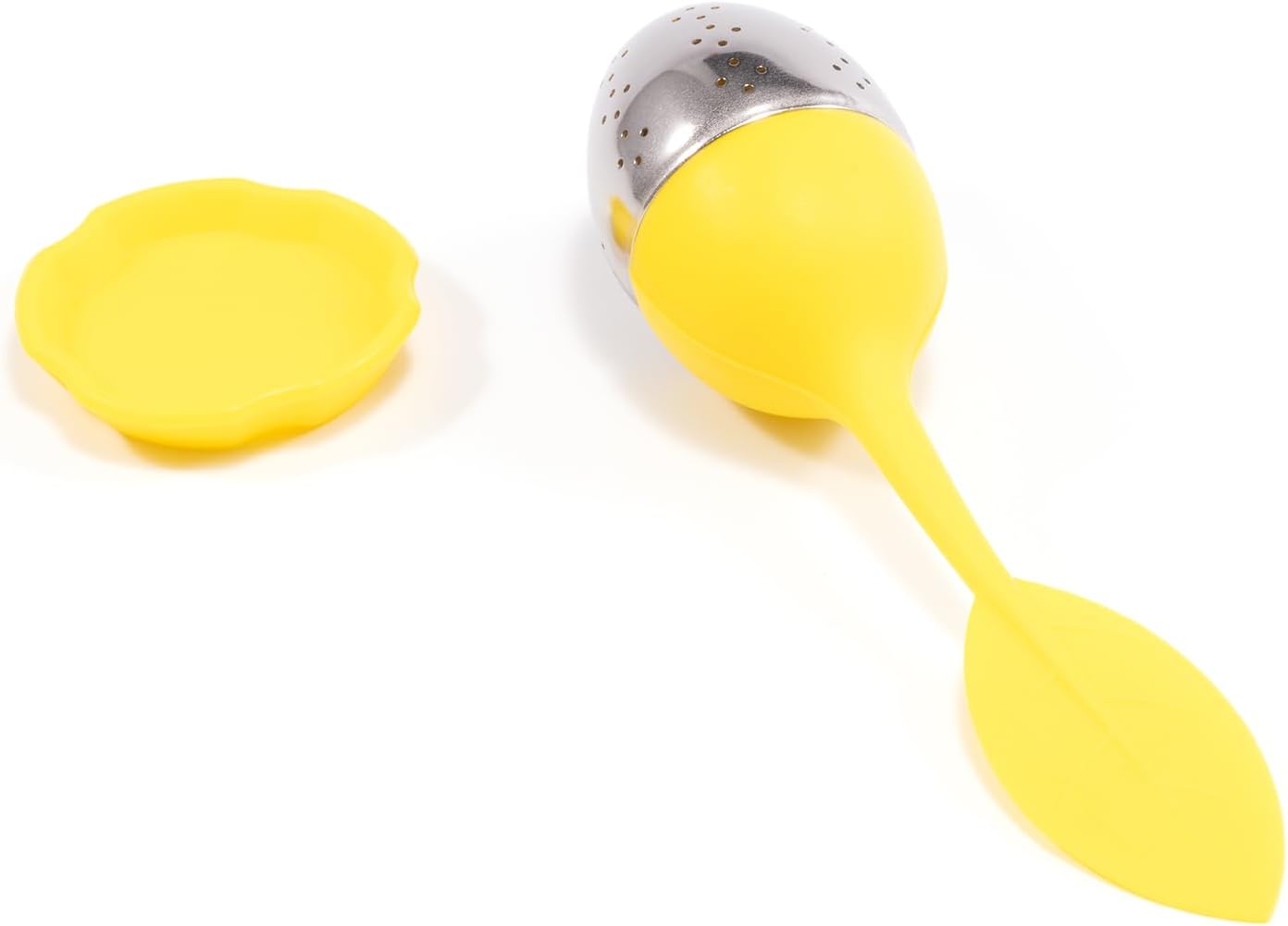 1pcs Silicone Stainless Steel Tea Ball 1.5 Inch Tea Infuser Strainers Tea Strainer Filters Tea Interval Diffuser for Tea (yellow)