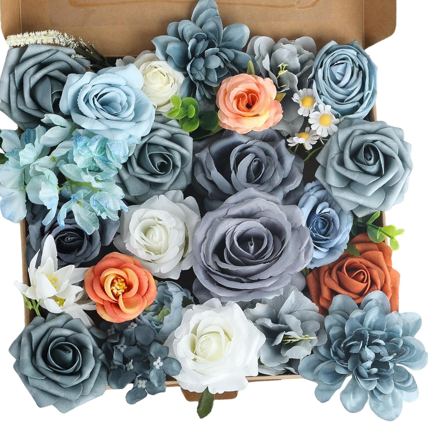 Multi Use Artificial Flowers Combo for DIY Centerpieces Arrangements Wedding Bridal Bouquet Table Chair Decor Candle Holder Baby Shower Cake Decor Flower Strips Home Décor (Yellow)