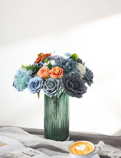 Multi Use Artificial Flowers Combo for DIY Centerpieces Arrangements Wedding Bridal Bouquet Table Chair Decor Candle Holder Baby Shower Cake Decor Flower Strips Home Décor (Yellow)