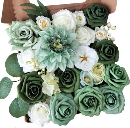 Multi Use Artificial Flowers Combo for DIY Centerpieces Arrangements Wedding Bridal Bouquet Table Chair Decor Candle Holder Baby Shower Cake Decor Flower Strips Home Décor (Yellow)