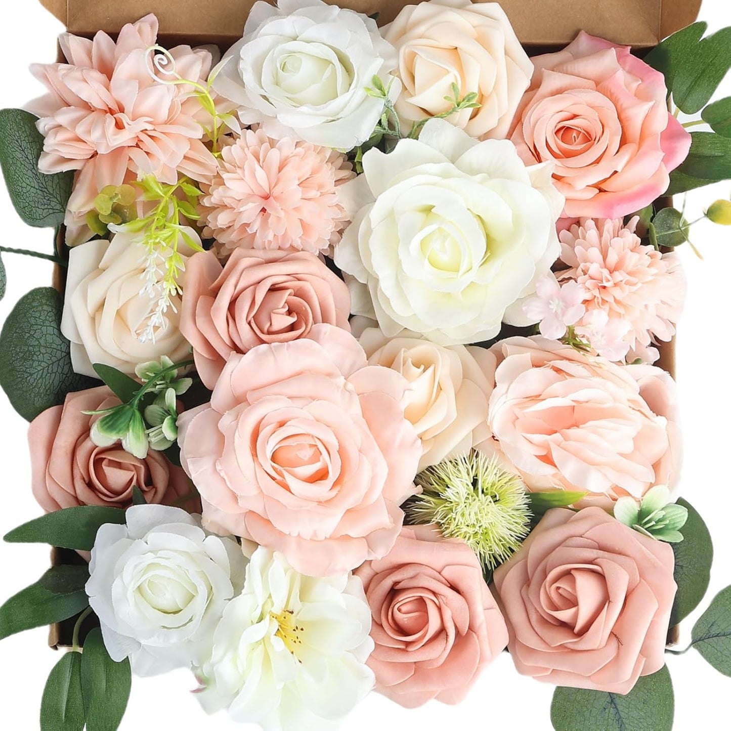Multi Use Artificial Flowers Combo for DIY Centerpieces Arrangements Wedding Bridal Bouquet Table Chair Decor Candle Holder Baby Shower Cake Decor Flower Strips Home Décor (Yellow)