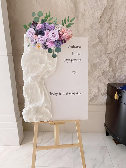 Multi Use Artificial Flowers Combo for DIY Centerpieces Arrangements Wedding Bridal Bouquet Table Chair Decor Candle Holder Baby Shower Cake Decor Flower Strips Home Décor (Yellow)