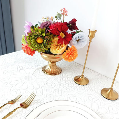 Multi Use Artificial Flowers Combo for DIY Centerpieces Arrangements Wedding Bridal Bouquet Table Chair Decor Candle Holder Baby Shower Cake Decor Flower Strips Home Décor (Yellow)
