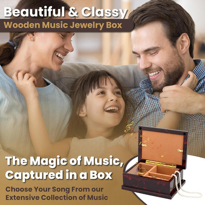 Modern 4 x 6 Photo Frame Musical Jewelry Box with Floral Motifs-Many Songs to Choose-Yellow Submarine