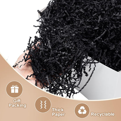 1 LB Crinkle Cut Paper Shred Yellow Shredded Paper For Gift Box | Gift Baskets Filler - Gift Box Bag Filler - Confetti Stuffing for Birthday, Holiday Present Packaging Wrapping