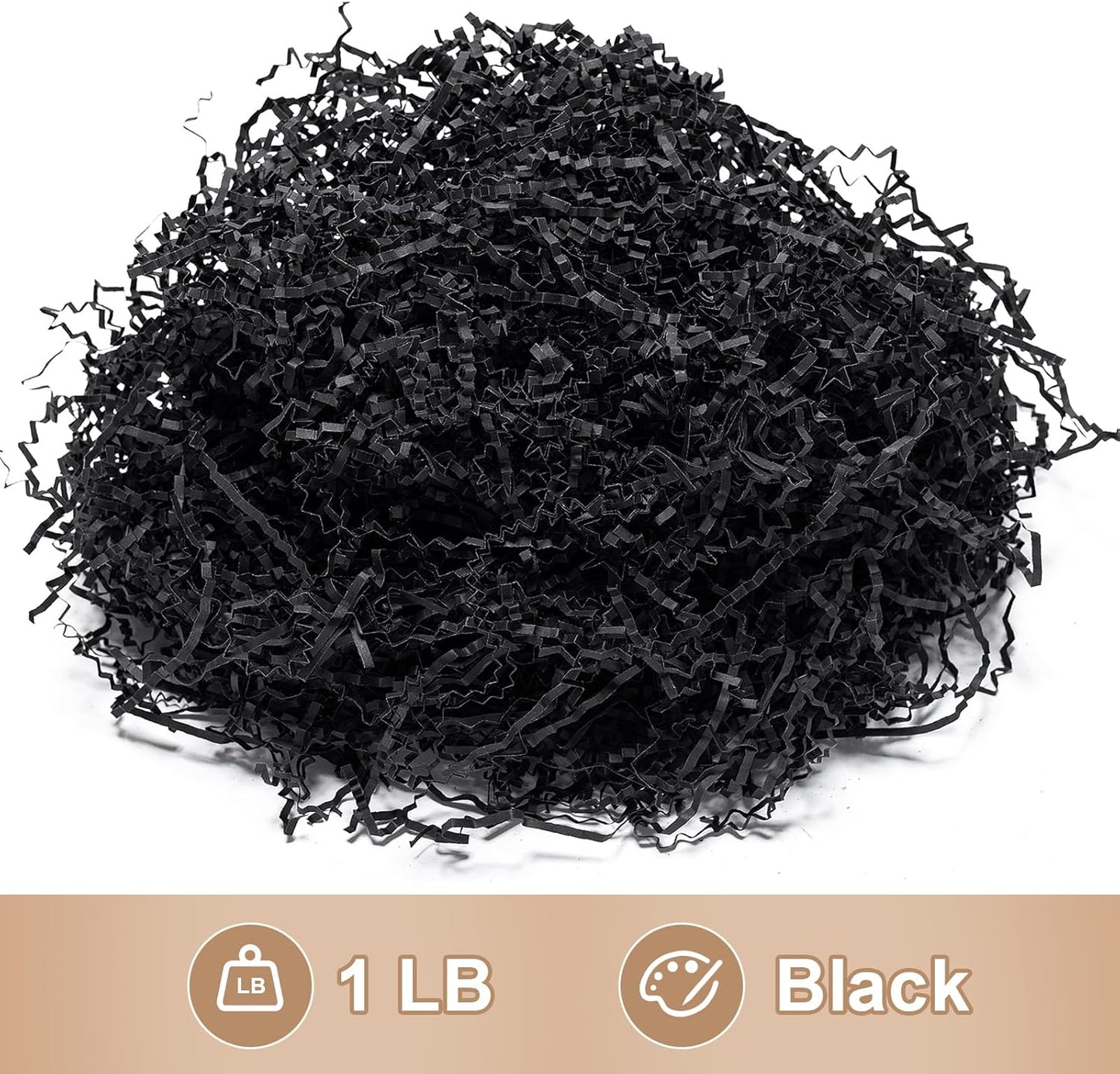 1 LB Crinkle Cut Paper Shred Yellow Shredded Paper For Gift Box | Gift Baskets Filler - Gift Box Bag Filler - Confetti Stuffing for Birthday, Holiday Present Packaging Wrapping