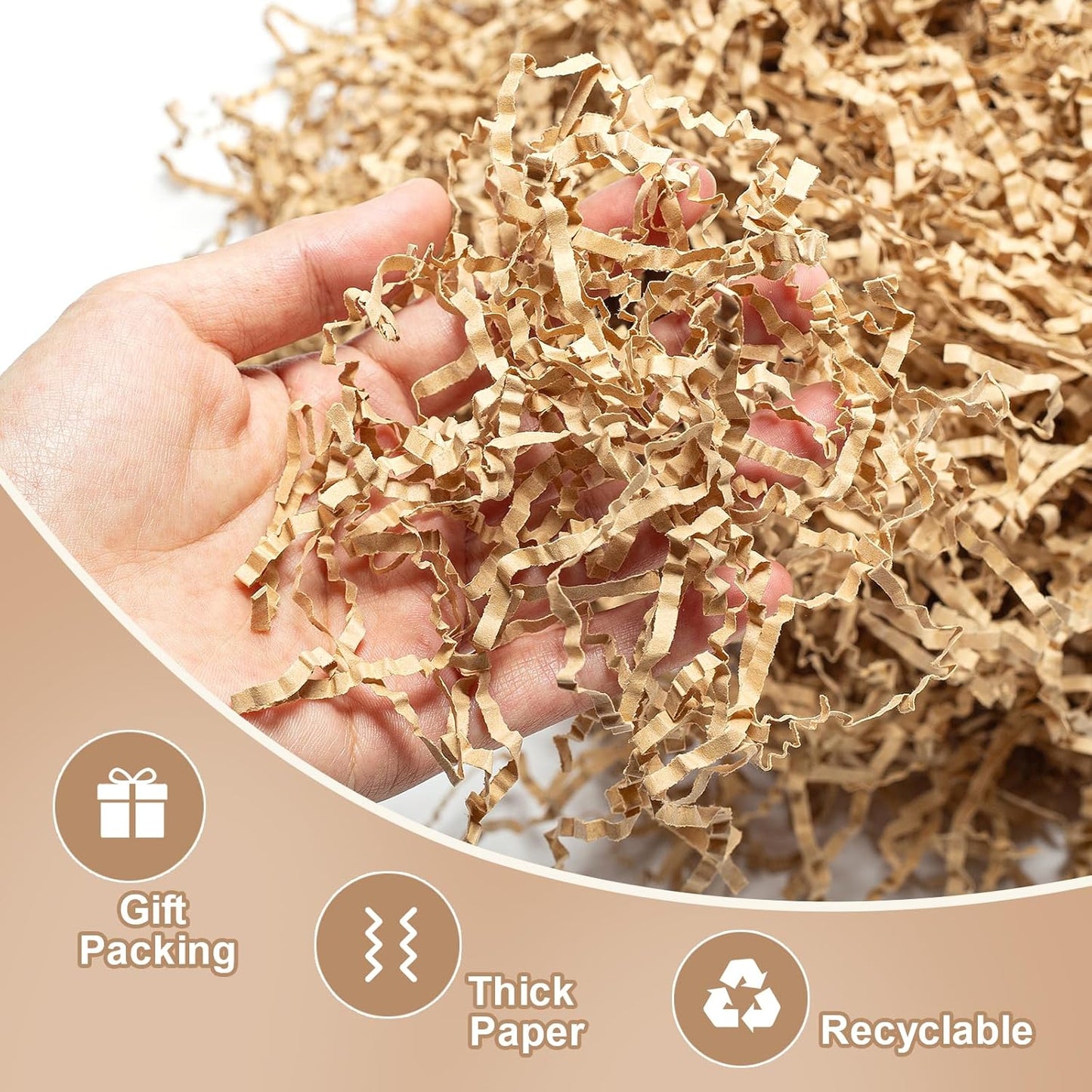 1 LB Crinkle Cut Paper Shred Yellow Shredded Paper For Gift Box | Gift Baskets Filler - Gift Box Bag Filler - Confetti Stuffing for Birthday, Holiday Present Packaging Wrapping