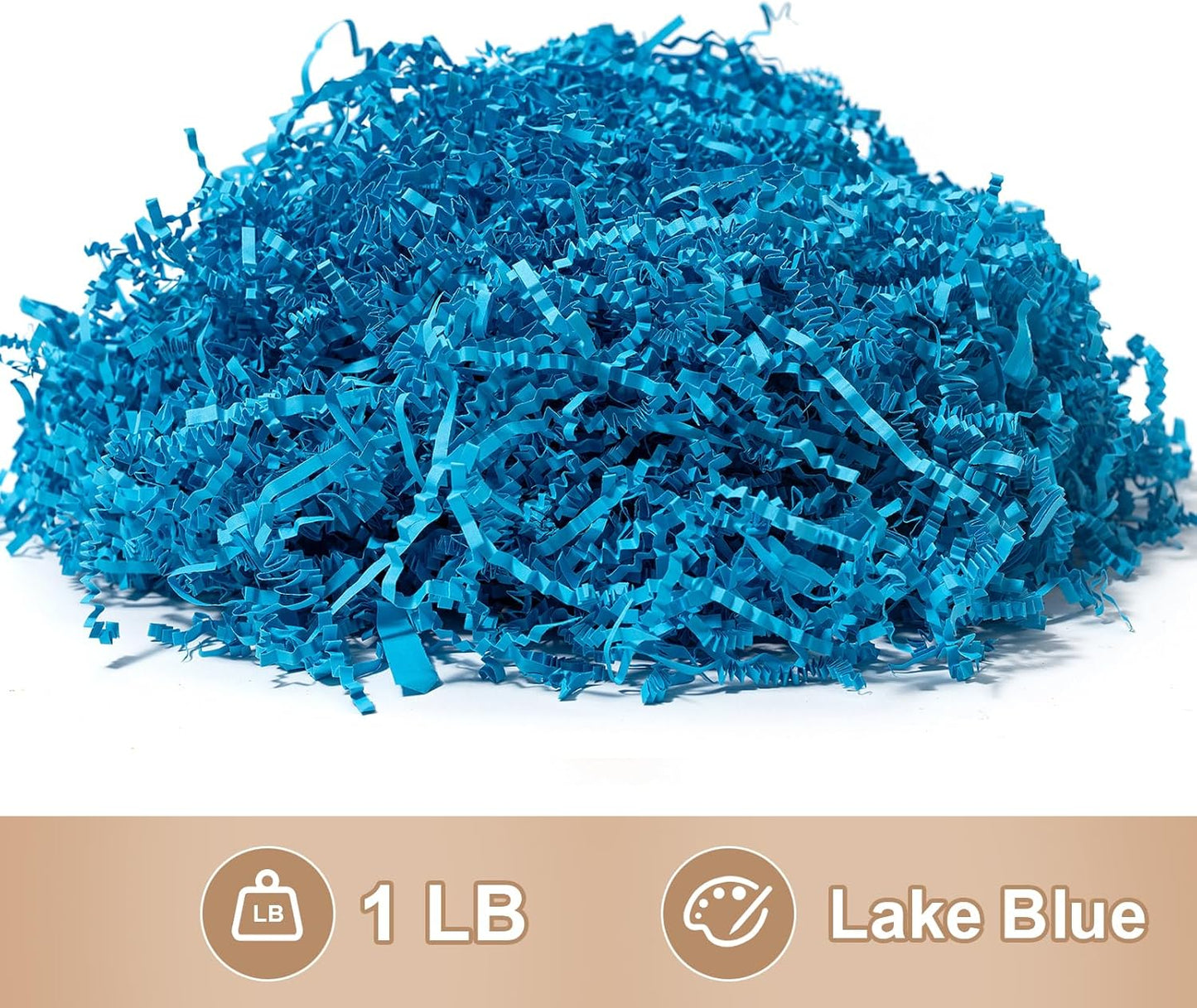 1 LB Crinkle Cut Paper Shred Yellow Shredded Paper For Gift Box | Gift Baskets Filler - Gift Box Bag Filler - Confetti Stuffing for Birthday, Holiday Present Packaging Wrapping