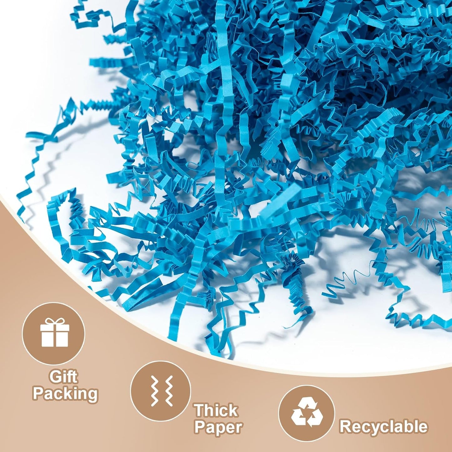 1 LB Crinkle Cut Paper Shred Yellow Shredded Paper For Gift Box | Gift Baskets Filler - Gift Box Bag Filler - Confetti Stuffing for Birthday, Holiday Present Packaging Wrapping