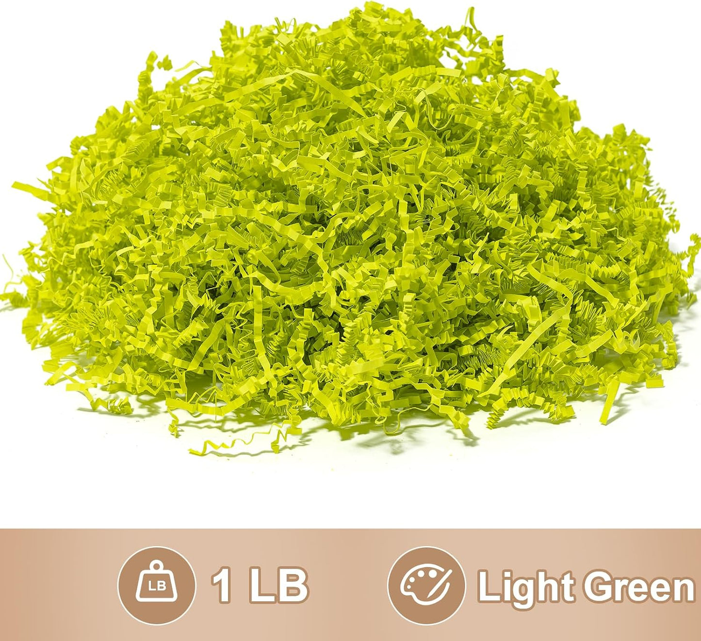 1 LB Crinkle Cut Paper Shred Yellow Shredded Paper For Gift Box | Gift Baskets Filler - Gift Box Bag Filler - Confetti Stuffing for Birthday, Holiday Present Packaging Wrapping