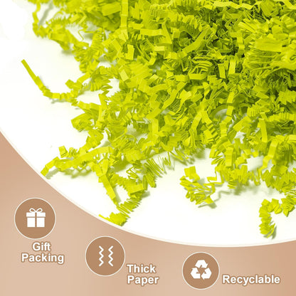 1 LB Crinkle Cut Paper Shred Yellow Shredded Paper For Gift Box | Gift Baskets Filler - Gift Box Bag Filler - Confetti Stuffing for Birthday, Holiday Present Packaging Wrapping