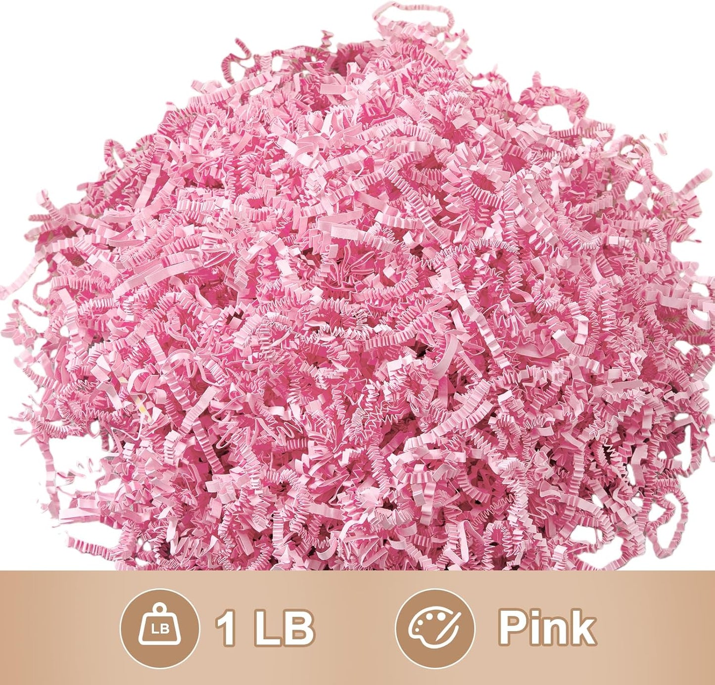 1 LB Crinkle Cut Paper Shred Yellow Shredded Paper For Gift Box | Gift Baskets Filler - Gift Box Bag Filler - Confetti Stuffing for Birthday, Holiday Present Packaging Wrapping