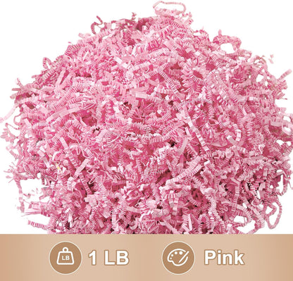 1 LB Crinkle Cut Paper Shred Yellow Shredded Paper For Gift Box | Gift Baskets Filler - Gift Box Bag Filler - Confetti Stuffing for Birthday, Holiday Present Packaging Wrapping