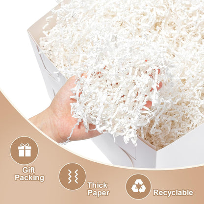 1 LB Crinkle Cut Paper Shred Yellow Shredded Paper For Gift Box | Gift Baskets Filler - Gift Box Bag Filler - Confetti Stuffing for Birthday, Holiday Present Packaging Wrapping