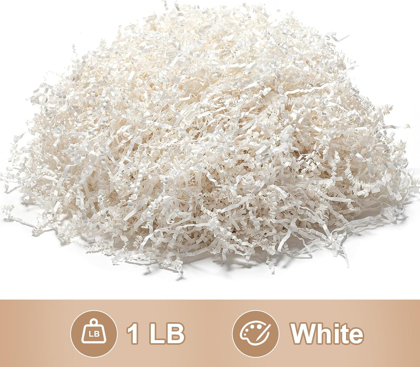 1 LB Crinkle Cut Paper Shred Yellow Shredded Paper For Gift Box | Gift Baskets Filler - Gift Box Bag Filler - Confetti Stuffing for Birthday, Holiday Present Packaging Wrapping