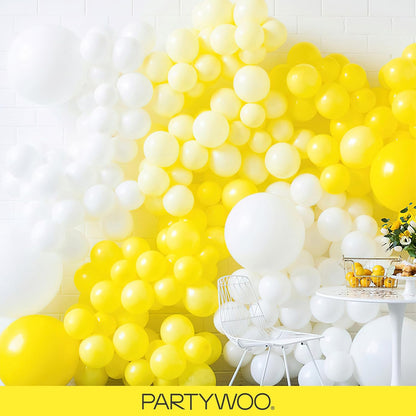 Yellow Balloons 140pcs Matte Yellow Balloons Different Sizes | 18 12 10 5 Inch for Easter Bee Baby Shower Sunflower Birthday Graduation Bee Sunflower Party Decorations Yellow-Y55