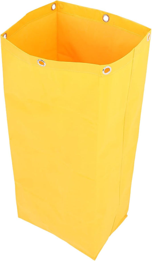 Heavy Duty Housekeeping Cart Bag Made of Sturdy Oxford Cloth, Yellow Utility Tote Bag Designed to Organize Rags and Tools and Keep Items Sanitary for Efficient Cleaning Tasks