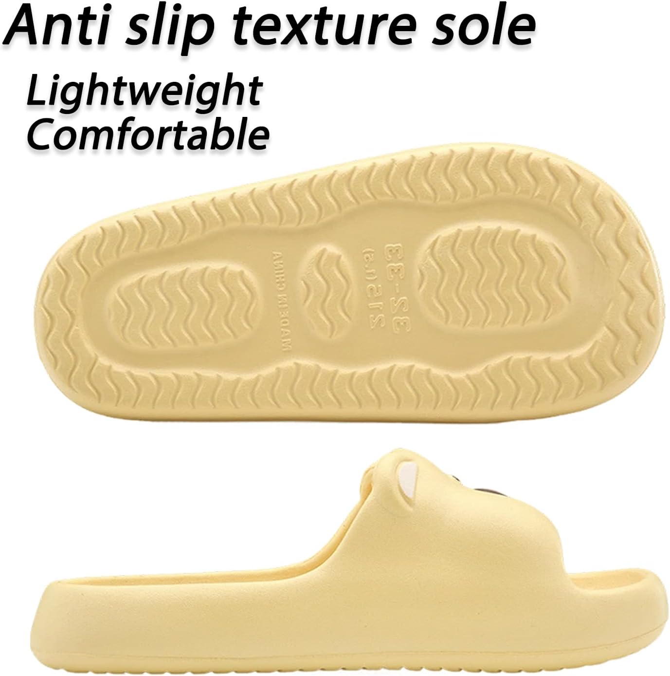 Shower Slippers House Sandals Thick Sole Non Slip EVA Lightweight for Indoors or outdoors