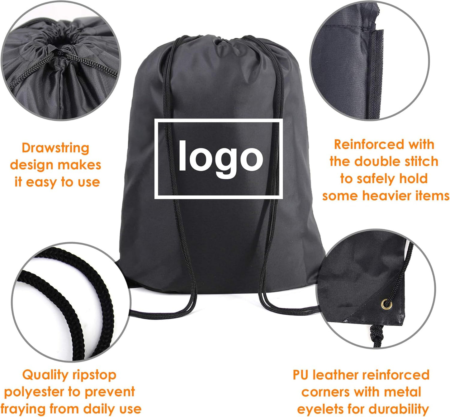 20 Pieces Yellow Cinch Sack Bags Bulk Gymsack for Christmas Sports Polyester Drawstring Backpacks for Heat Vinyl and Tie Dye Pull sinch Sackpack for Women and Men