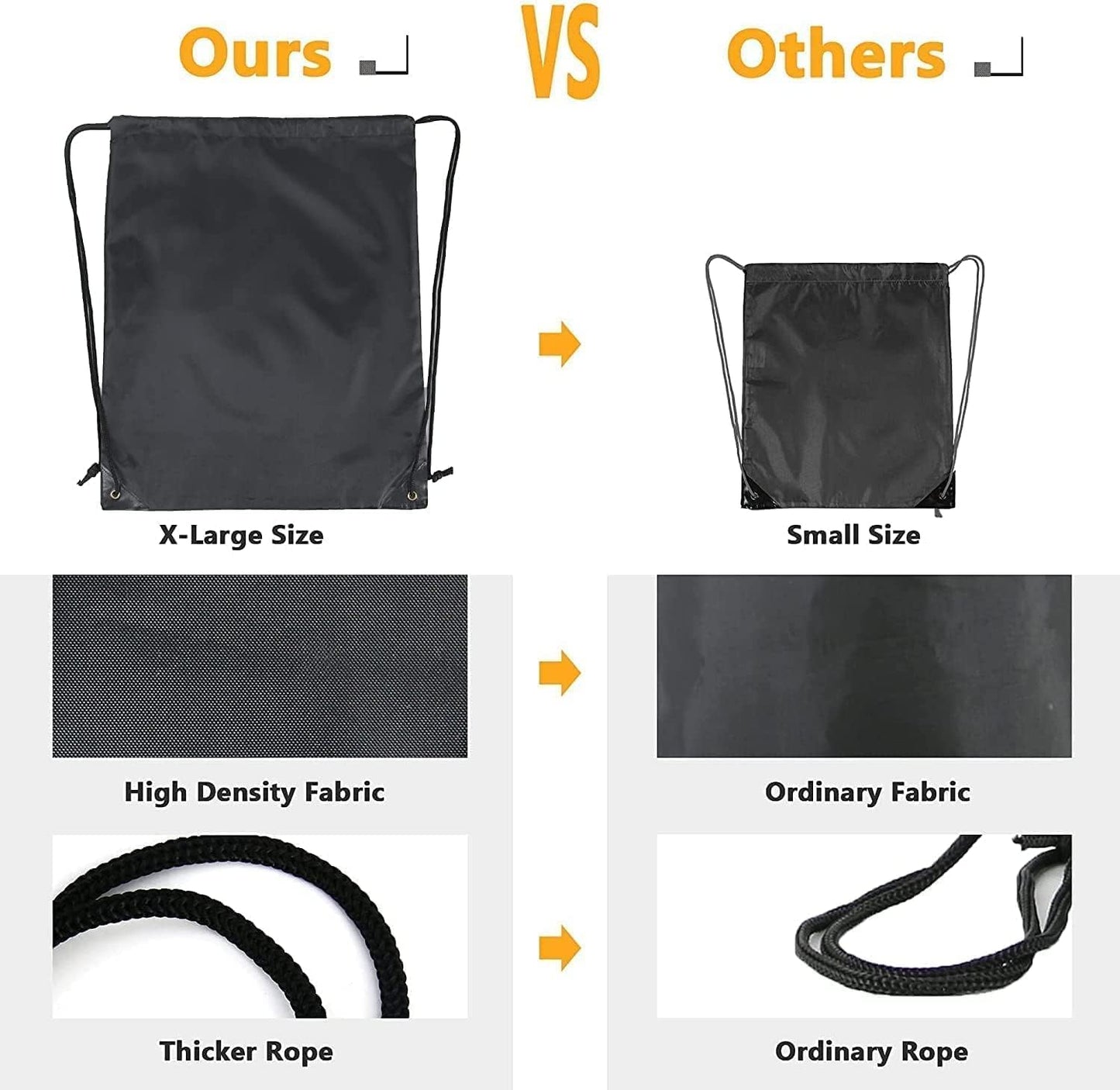 20 Pieces Yellow Cinch Sack Bags Bulk Gymsack for Christmas Sports Polyester Drawstring Backpacks for Heat Vinyl and Tie Dye Pull sinch Sackpack for Women and Men