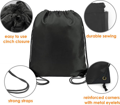 20 Pieces Yellow Cinch Sack Bags Bulk Gymsack for Christmas Sports Polyester Drawstring Backpacks for Heat Vinyl and Tie Dye Pull sinch Sackpack for Women and Men