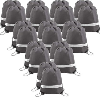 20 Pieces Yellow Cinch Sack Bags Bulk Gymsack for Christmas Sports Polyester Drawstring Backpacks for Heat Vinyl and Tie Dye Pull sinch Sackpack for Women and Men