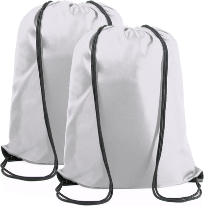 20 Pieces Yellow Cinch Sack Bags Bulk Gymsack for Christmas Sports Polyester Drawstring Backpacks for Heat Vinyl and Tie Dye Pull sinch Sackpack for Women and Men