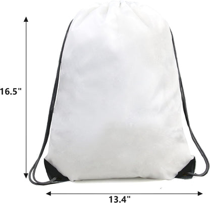 20 Pieces Yellow Cinch Sack Bags Bulk Gymsack for Christmas Sports Polyester Drawstring Backpacks for Heat Vinyl and Tie Dye Pull sinch Sackpack for Women and Men