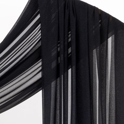 Wedding Arch Draping Fabric Sheer Curtain Drapes Birthday Party Home Decor | Yellow 29" x 20FT 1 Panel Outdoor Drapes Extra Long for Bridal Baby Shower Ceremony Decor