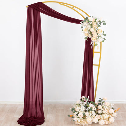 Wedding Arch Draping Fabric Sheer Curtain Drapes Birthday Party Home Decor | Yellow 29" x 20FT 1 Panel Outdoor Drapes Extra Long for Bridal Baby Shower Ceremony Decor