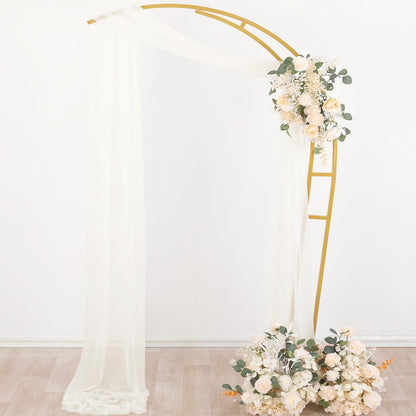 Wedding Arch Draping Fabric Sheer Curtain Drapes Birthday Party Home Decor | Yellow 29" x 20FT 1 Panel Outdoor Drapes Extra Long for Bridal Baby Shower Ceremony Decor