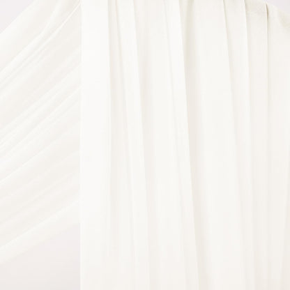Wedding Arch Draping Fabric Sheer Curtain Drapes Birthday Party Home Decor | Yellow 29" x 20FT 1 Panel Outdoor Drapes Extra Long for Bridal Baby Shower Ceremony Decor