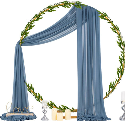 Wedding Arch Draping Fabric Sheer Curtain Drapes Birthday Party Home Decor | Yellow 29" x 20FT 1 Panel Outdoor Drapes Extra Long for Bridal Baby Shower Ceremony Decor