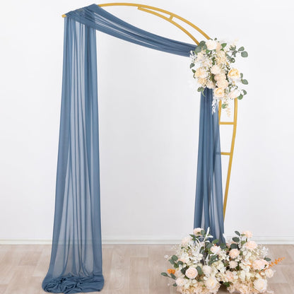 Wedding Arch Draping Fabric Sheer Curtain Drapes Birthday Party Home Decor | Yellow 29" x 20FT 1 Panel Outdoor Drapes Extra Long for Bridal Baby Shower Ceremony Decor