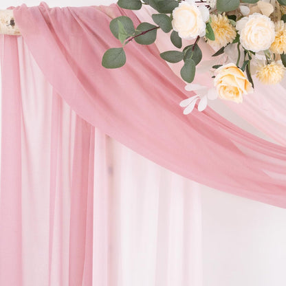 Wedding Arch Draping Fabric Sheer Curtain Drapes Birthday Party Home Decor | Yellow 29" x 20FT 1 Panel Outdoor Drapes Extra Long for Bridal Baby Shower Ceremony Decor