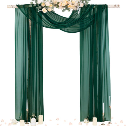 Wedding Arch Draping Fabric Sheer Curtain Drapes Birthday Party Home Decor | Yellow 29" x 20FT 1 Panel Outdoor Drapes Extra Long for Bridal Baby Shower Ceremony Decor