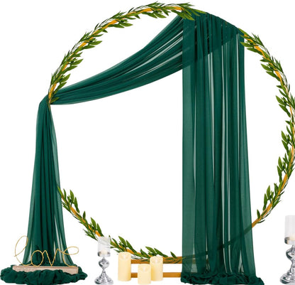 Wedding Arch Draping Fabric Sheer Curtain Drapes Birthday Party Home Decor | Yellow 29" x 20FT 1 Panel Outdoor Drapes Extra Long for Bridal Baby Shower Ceremony Decor