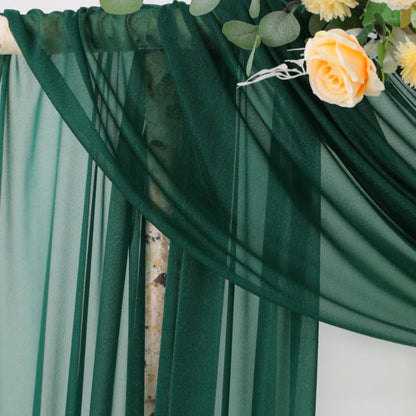 Wedding Arch Draping Fabric Sheer Curtain Drapes Birthday Party Home Decor | Yellow 29" x 20FT 1 Panel Outdoor Drapes Extra Long for Bridal Baby Shower Ceremony Decor