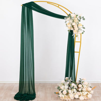 Wedding Arch Draping Fabric Sheer Curtain Drapes Birthday Party Home Decor | Yellow 29" x 20FT 1 Panel Outdoor Drapes Extra Long for Bridal Baby Shower Ceremony Decor
