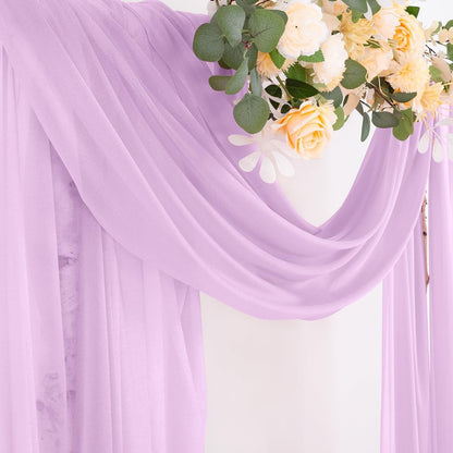 Wedding Arch Draping Fabric Sheer Curtain Drapes Birthday Party Home Decor | Yellow 29" x 20FT 1 Panel Outdoor Drapes Extra Long for Bridal Baby Shower Ceremony Decor