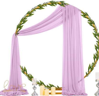 Wedding Arch Draping Fabric Sheer Curtain Drapes Birthday Party Home Decor | Yellow 29" x 20FT 1 Panel Outdoor Drapes Extra Long for Bridal Baby Shower Ceremony Decor