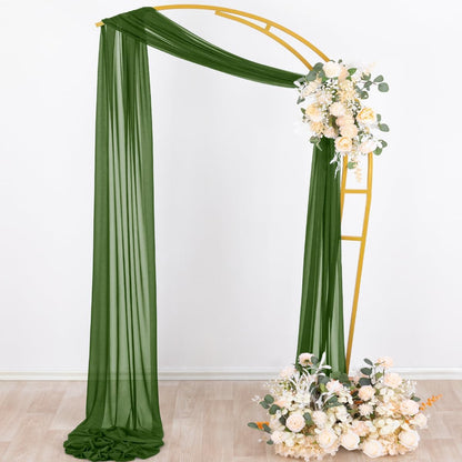 Wedding Arch Draping Fabric Sheer Curtain Drapes Birthday Party Home Decor | Yellow 29" x 20FT 1 Panel Outdoor Drapes Extra Long for Bridal Baby Shower Ceremony Decor