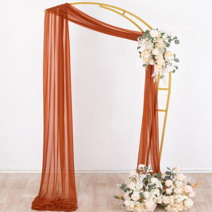 Wedding Arch Draping Fabric Sheer Curtain Drapes Birthday Party Home Decor | Yellow 29" x 20FT 1 Panel Outdoor Drapes Extra Long for Bridal Baby Shower Ceremony Decor
