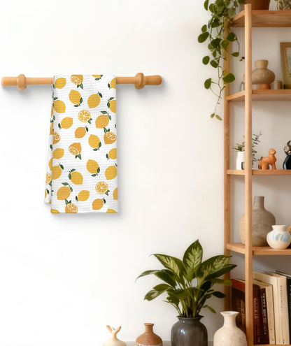 Lemon Decor Kitchen Towel, Lemon Hand Towel Dish Towel for Kitchen Bathroom Decor, Fruit Lover Gifts, 16x24 Inches
